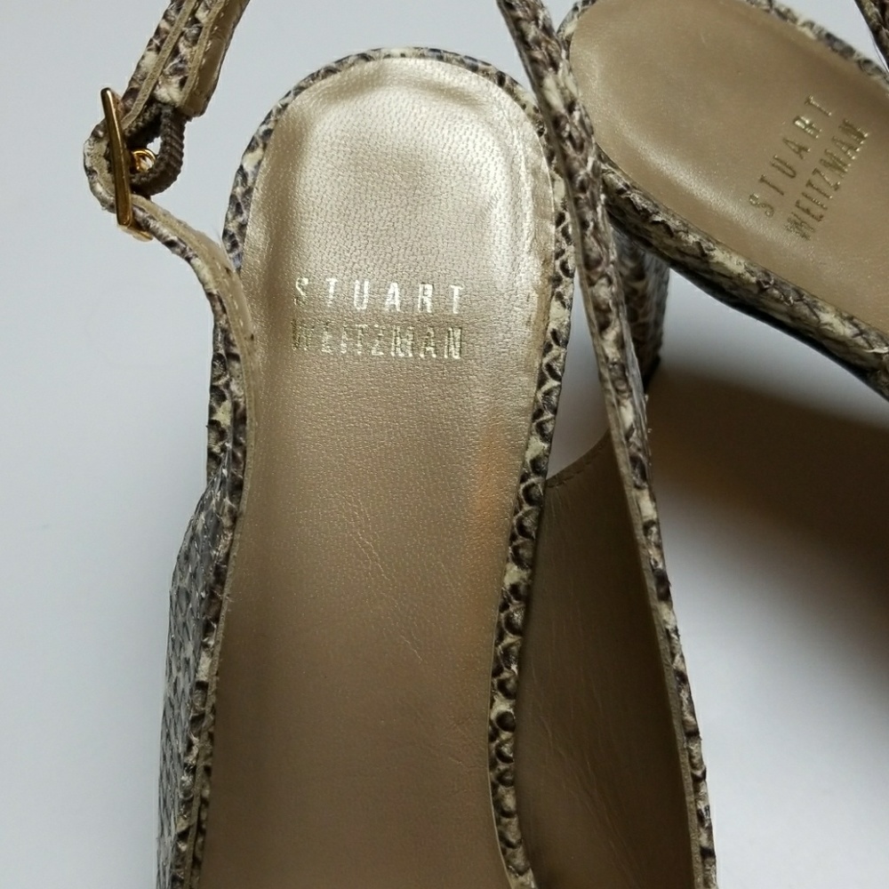 Stuart Weitzman Open Toe Pumps Size 8.5 - image 2